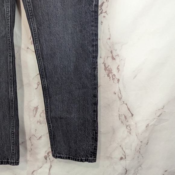 Everlane Jeans Button Fly 90s Cheeky Straight High Rise Washed Black NEW - Picture 6 of 15